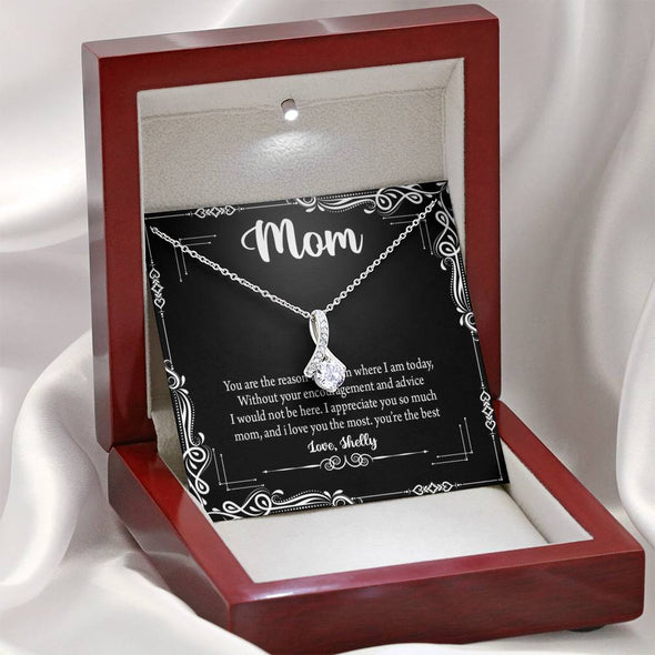 To My Mom, I Appreciate You So Much Mom, Necklace With Message Card, Customized Necklace, Silver Alluring Beauty Necklace, Gift Ideas For Mom, Happy Mother's Day