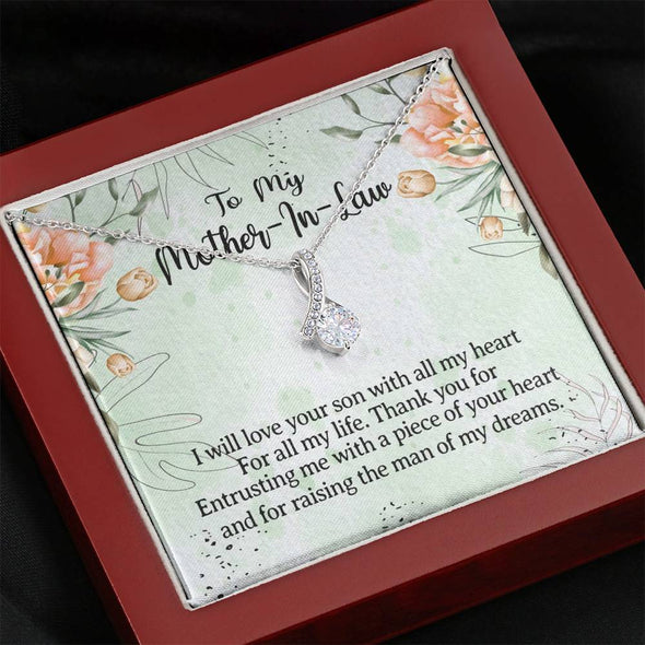 Dear Mom, I Love Your Son, Future Mother In Law Necklace With Message Card, Mother Day Necklace, Ideas For Her, Alluring Necklace, Birthday Gift, Christmas Gift For Mom