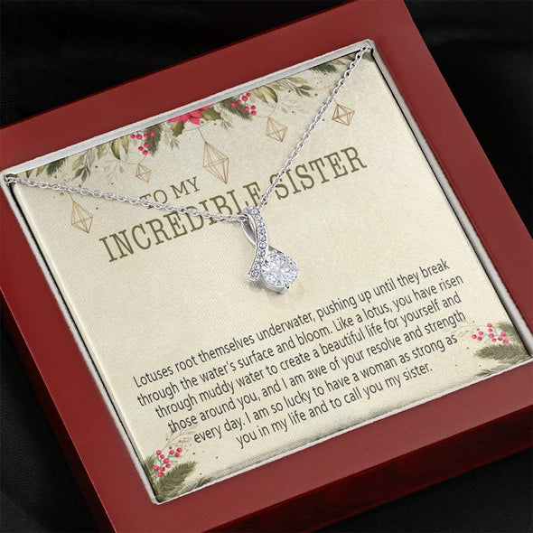 To My Incredible Sister, Necklace With Message Card, Alluring Beauty Necklace, Raksha Bandhan Gift, Gift Ideas For Sister, Birthday Gift, Brother To Sister
