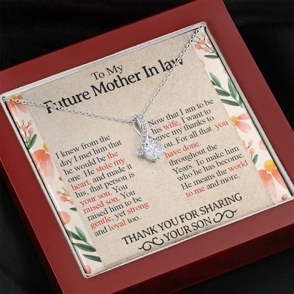 Future Mother In Law Necklace With Message Card, Mother Day Necklace, Ideas For Her, Alluring Necklace, Birthday Gift, Mother in Law Gifts For Christmas, Mother in Law Jewelry