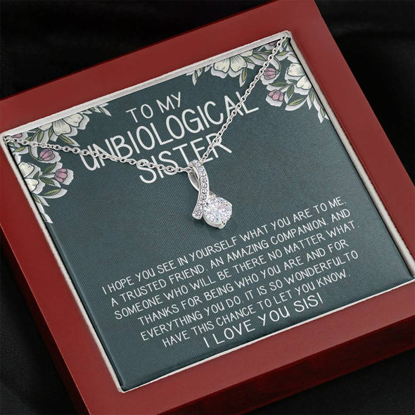 To My Sister, You Are My Trusted Friend, Necklace With Message Card, Alluring Beauty Necklace, Raksha Bandhan Gift, Gift Ideas For Sister, Birthday Gift For Sister