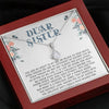 Dear Sister, You Are My Night To My Day, Necklace With Message Card, Alluring Beauty Necklace, Raksha Bandhan Gift, Gift Ideas For Sister, Birthday Gift