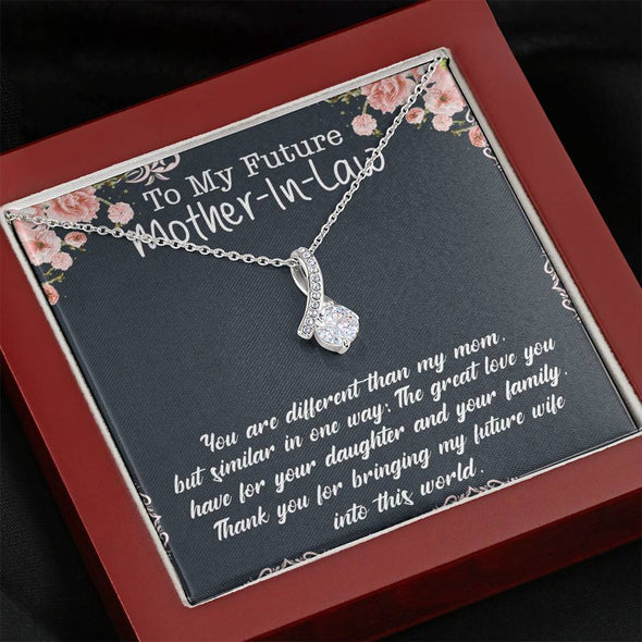 You Ae Different Then My Mom, Future Mother In Law Necklace With Message Card, Mother Day Necklace, Ideas For Her, Alluring Necklace, Birthday Gift, Christmas Gift