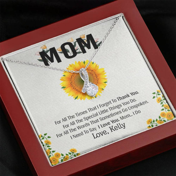 To My Mom, I Need To Say I Love You Mom, Necklace With Message Card, Customized Necklace, Silver Alluring Beauty Necklace, Happy Mother's Day, Gift Ideas For Mom