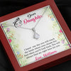 To My Daughter, You Will Always Find Me Right Here For You, Alluring Beauty Necklace, Customized Necklace, Silver Necklace With Message Card, Custom Pendant