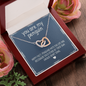 You Are My Penguin, Interlocking Hearts Necklace With Message Card, Jewelry For Her, Pendant For Her, Gift For Wife From Husband, Birthday, Anniversary Gift For Wife
