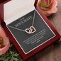 My Soulmate, Interlocking Hearts Necklace With Message Card, Pendant For Her, Birthday, Gift For Her, Jewelry For Her, Anniversary Gift, Flawless Necklace With Message Card