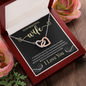 To My Beautiful Wife, Interlocking Hearts Necklace With I Would Give You The Ability To See Yourself Through My Eyes Message Card, Birthday, Gift For Her, Jewelry For Her, Pendant For Her