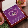 Dear Wife, Interlocking Hearts Necklace With I'm A Blessed Man Because My Valentine's Is My Wife Custom Message Card, Pendant For Her, Birthday, Anniversary, Jewelry For Her, Valentine's Day Gift