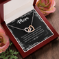 Mom, Interlocking Hearts Necklace With I Love You The Most You're The Best Message Card, Mother's Day Gift, Birthday, Anniversary, Pendant For Her, Jewelry For Her