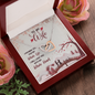 To My Wife, Interlocking Hearts Necklace With I Promise You My Whole Life & Whole Heart Message Card, Jewelry For Her, Birthday Gift, Anniversary, Gift For Her, Pendant For Her