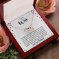 To My Wife, Interlocking Hearts Necklace With Thank You For Being My Dearest Wife Message Card, Jewelry For Her, Birthday Gift, Anniversary, Gift For Her, Pendant For Her
