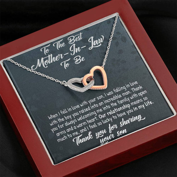 Mother In Law Necklace With Message Card, You Are Different Than My Mom, Mother Day Necklace, Heart Necklace, Birthday Gift, Christmas Gift, Mother in Law Jewelry