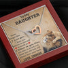 To My Daughter, Never Forget That I Love You, Necklace With Message Card, Birthday Gift, Customized Interlocking Hearts Necklace, Gift Ideas For Daughter