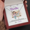 To My Bestie, Interlocking Hearts Necklace With No Matter Where We Go, No Matter What We Do Message Card, Jewelry For Her, Birthday, Gift For Her, Necklace for Her, Customized Message Card