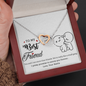 To My Best Friend, Interlocking Hearts Necklace With I Pinky Promise To Annoy You Forever Message Card, Birthday, Gift For Her, Jewelry For Her, Necklace for Her, Pendant For Her