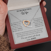 To My Beautiful Wife, Interlocking Hearts Necklace, Customized Pendant For Her, Birthday Gift, Christmas, Anniversary, Gift For Her, Valentine's Day, Jewelry For Her