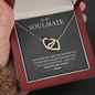 My Soulmate, Interlocking Hearts Necklace With Message Card, Pendant For Her, Birthday, Gift For Her, Jewelry For Her, Anniversary Gift, Flawless Necklace With Message Card