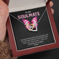 To My Soulmate, Interlocking Hearts Necklace With I Just Want To Be Your Last Everything I Love You Forever and Always Message Card, Birthday, Anniversary, Gift For Her, Jewelry For Her, Pendant For Her