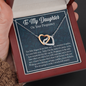 To My Daughter On Your Pregnancy, Interlocking Hearts Necklace Gift With Pregnancy Is The Only Time When You Fall in Love Message Card, Pregnancy Gift For Your Daughter, Pendant For Her, Necklace For Her