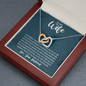 To My Wife, Interlocking Hearts Necklace With It Is A Gentle Love Full Of Understanding Message Card, Birthday, Anniversary, Gift For Her, Jewelry For Her, Pendant For Her