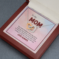 To My Mom, Interlocking Hearts Necklace With Your Smile Brightens Like Morning Rays Shines On The Hills Message Card, Mother's Day Gift, Pendant For Her, Birthday Gift, Jewelry For Her
