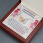 To My Godmother, Interlocking Hearts Necklace With Our Bond Will Never Cease To Grow Message Card, Mother's Day Gift, Pendant For Her, Birthday, Anniversary, Gift For Her, Jewelry For Her