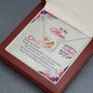 To My Mom, Interlocking Hearts Necklace With You Want Is Your Child To Be Happy That's What I've Learned Message Card, Mother's Day Gift , Pendant For Her, Jewelry For Her