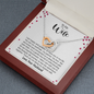 To My Wife, Interlocking Hearts Necklace With Thank You For Being My Dearest Wife Message Card, Jewelry For Her, Birthday Gift, Anniversary, Gift For Her, Pendant For Her