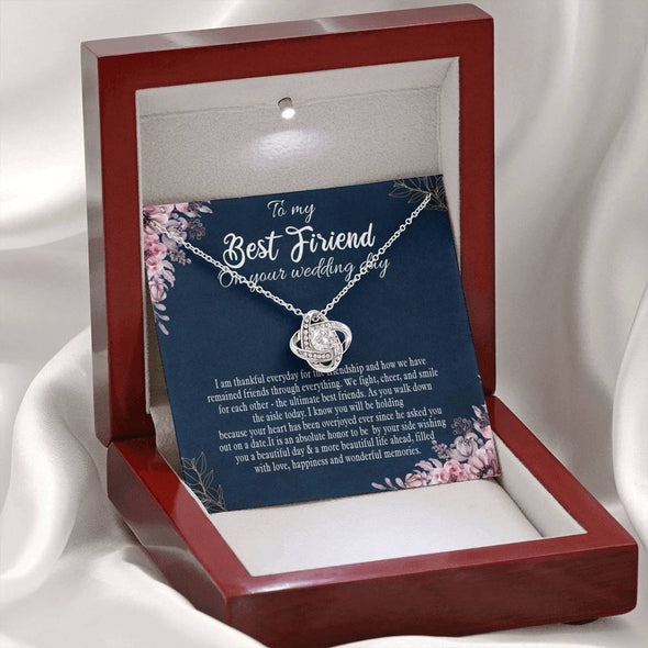 To My Bestie, The Ultimate Best Friend, Gift For Friend, BFF Gift, Congratulations Gift, Friendship Necklace, Best Friend Gift, Knot Necklace, Happy Wedding Day