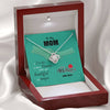To My Mom, A Mother Is Like A Flower, Beautiful And Unique, Custom Knot Pendant, Silver Necklace With Message Card, Anniversary, Birthday, Christmas, Gift For Her