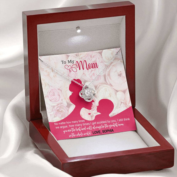 To My Mom, You Are The Best And Will Always Be The Greatest Mom In The World, Custom Pendant, Silver Necklace With Message Card, Anniversary, Birthday, Christmas