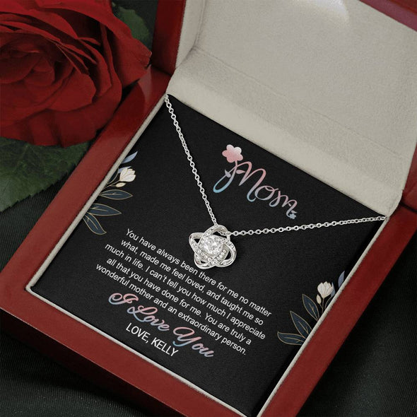 To My Mom, You Are Truly A Wonderful Mother, Customized Knot Pendant, Silver Necklace With Message Card, Gift Ideas For Mother/Daughter's, Happy Mother's Day