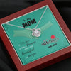 To My Mom, A Mother Is Like A Flower, Beautiful And Unique, Custom Knot Pendant, Silver Necklace With Message Card, Anniversary, Birthday, Christmas, Gift For Her