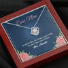 To My Mom, You Don't Have Ugly Children, Customized Knot Pendant, Necklace With Message Card, Happy Mother's Day, Gift Ideas For Mother/Daughter's, Anniversary