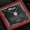 To My Mom, I Love You The Most, You're The Best, Custom Knot Pendant, Silver Necklace With Message Card, Happy Mother's Day, Gift Idea For Mother/Daughter's