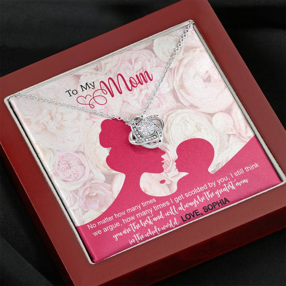 To My Mom, You Are The Best And Will Always Be The Greatest Mom In The World, Custom Pendant, Silver Necklace With Message Card, Anniversary, Birthday, Christmas