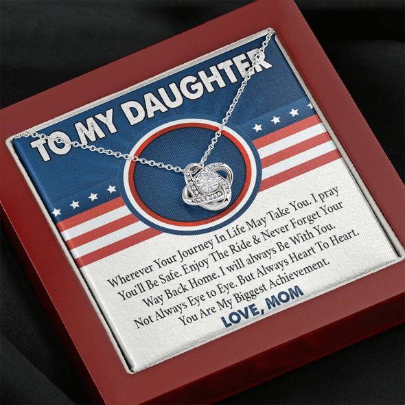 To My Daughter, You Are My Biggest Achievement, Necklace With Message Card, Birthday Gift, Gift Ideas For Daughter, Congratulations Gift, Wedding Gift, Knot Necklace