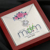 To My Mom, I Love You Mom, Happy Mother's Day, Custom Knot Pendant, Anniversary, Birthday, Christmas, Gift For Her, Silver Necklace With Message Card, Gift For Her