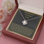 To My Boyfriend's Wonderful Mom, Love Knot Necklace With Thanks For Raising The Man Of My Dream Message Card, Mother's Day Gift, Birthday, Anniversary, Gift For Her, Pendant For Her, Jewelry For Her