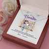 To My Bestie, Love Knot Necklace With No Matter Where We Go, No Matter What We Do Message Card, Jewelry For Her, Birthday, Gift For Her, Necklace for Her, Customized Message Card