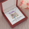 To My Bestie, Love Knot Necklace With No Matter Where We Go, No Matter What We Do Message Card, Jewelry For Her, Birthday, Gift For Her, Necklace for Her, Customized Message Card