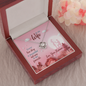 To My Wife, Love Knot Necklace With Message Card, Jewelry For Her, Anniversary, Birthday, Gift For Her, Pendant For Her, Delightful Necklace With Message Card