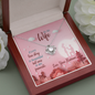 To My Wife, Love Knot Necklace With Message Card, Jewelry For Her, Anniversary, Birthday, Gift For Her, Pendant For Her, Delightful Necklace With Message Card