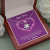 Dear Wife, Love Knot Necklace With I'm A Blessed Man Because My Valentine's Is My Wife Custom Message Card, Pendant For Her, Birthday, Anniversary, Jewelry For Her, Valentine's Day Gift