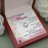 To The Best Mom, Love Knot Necklace, Gift For Mom, Mother's Day Special Gift, Mom's Birthday Gift, Custom Pendant for Mom, Necklace for Mom, Precious Gift For Mom