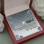 To My Mom, Love Knot Necklace With Thank You For Being The Loving And Caring Mom Message Card, Pendant For Her, Mother's Day Gift, Birthday, Anniversary, Gift For Her, Jewelry For Her