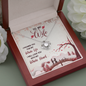 To My Wife, Love Knot Necklace With I Promise You My Whole Life & Whole Heart Message Card, Jewelry For Her, Birthday Gift, Anniversary, Gift For Her, Pendant For Her