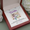 To My Bestie, Love Knot Necklace With No Matter Where We Go, No Matter What We Do Message Card, Jewelry For Her, Birthday, Gift For Her, Necklace for Her, Customized Message Card