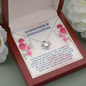 To My Godmother, Love Knot Necklace With Our Bond Will Never Cease To Grow Message Card, Mother's Day Gift, Pendant For Her, Birthday, Anniversary, Gift For Her, Jewelry For Her